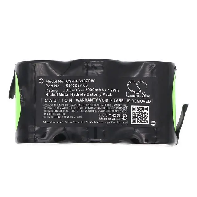 Alt view image 3 of 3 - CS Replacement Battery for Black & Decker 9078,9078 Type 1 PN:5102057-00 2000mAh / 7.2Wh