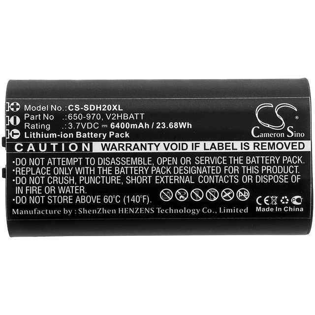 Alt view image 3 of 3 - CS Replacement Battery for SportDog TEK 2.0 GPS handheld PN:650-970,V2HBATT 6400mAh / 23.68Wh