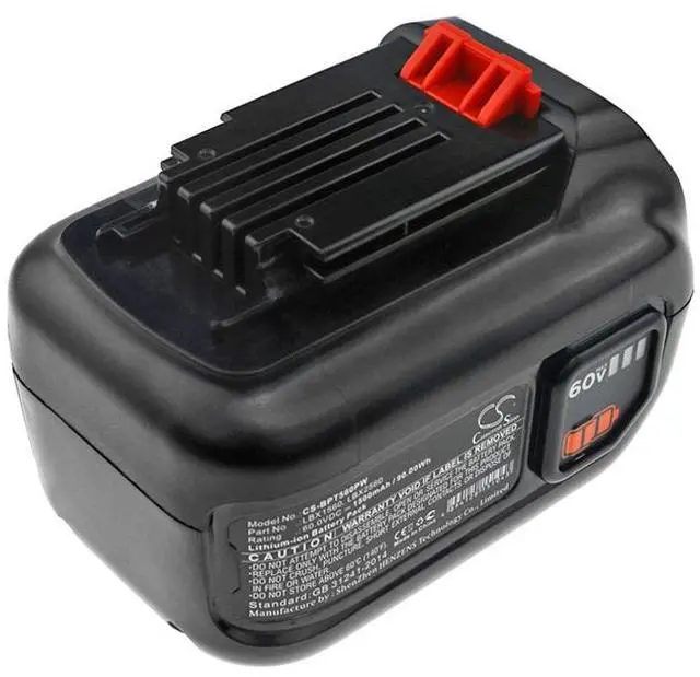 Main image of CS Replacement Battery for Black & Decker LSW60C,CM2060C,LHT360CFF 60V MAX Hedge Trimmer,LHT360,LHT PN:LBX1560 1500mAh / 90Wh