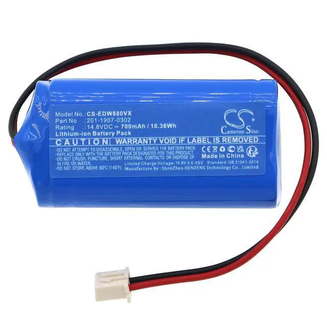 Alt view image 3 of 5 - CS Replacement Battery for Ecovacs W1 Pro,W880,W980,Winbot 880,Winbot W1,Winbot W1 Pro B,Wi PN:201-1907-0302 700mAh / 10.36Wh