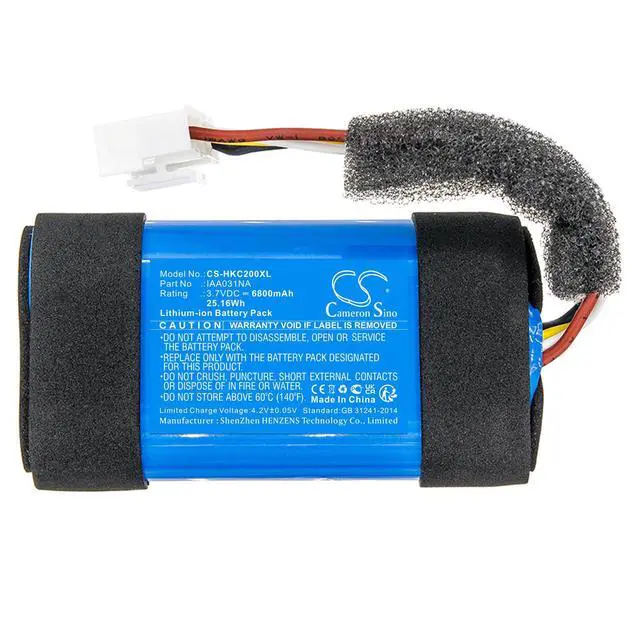 Alt view image 3 of 5 - CS Replacement Battery for Harman/Kardon Citation 200 PN:IAA031NA 6800mAh / 25.16Wh