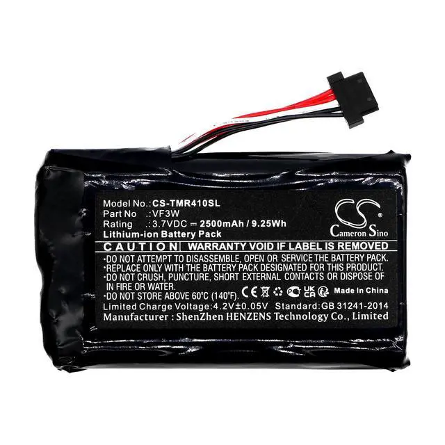 Alt view image 3 of 5 - CS Replacement Battery for TomTom Rider 400,Rider 410,Rider 550,Great Rides Edition,4GE40 PN:VF3W,LHA1113300 2500mAh / 9.25Wh
