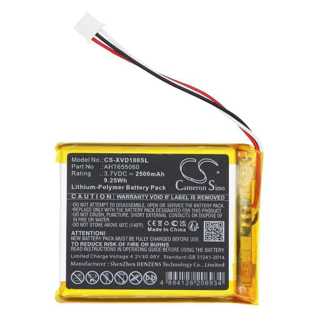 Alt view image 3 of 5 - CS Replacement Battery for Xhorse VVDI Key Tool Max Programming Device PN:AHT655060 2500mAh / 9.25Wh