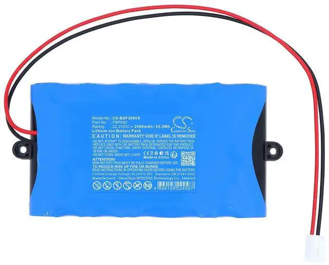 Alt view image 3 of 5 - CS Replacement Battery for Bissell 3598Z,Crosswave HF3 Cordless Wet/Dry Vacuum PN:BVBOP03108501EU,FBP092 2500mAh / 55.5Wh