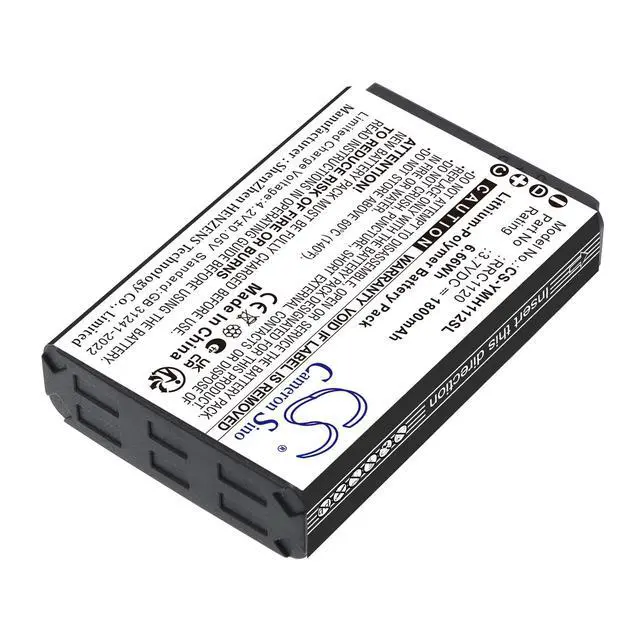 Alt view image 2 of 5 - CS Replacement Battery for Yamaha RM-WGL, RM-WGL Wireless Directional Tabletop Microphone, RM-W PN: RRC1120 1800mAh / 6.66Wh