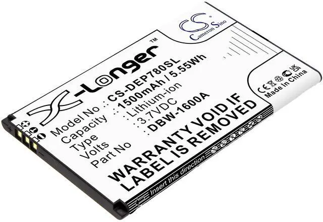 Main image of CS Replacement Battery for Doro 730X,731X 4G,780X,780X IUP,7010,7011,7781,DFB-0320,Secure 730x, PN:DBW-1600A 1500mAh / 5.55Wh