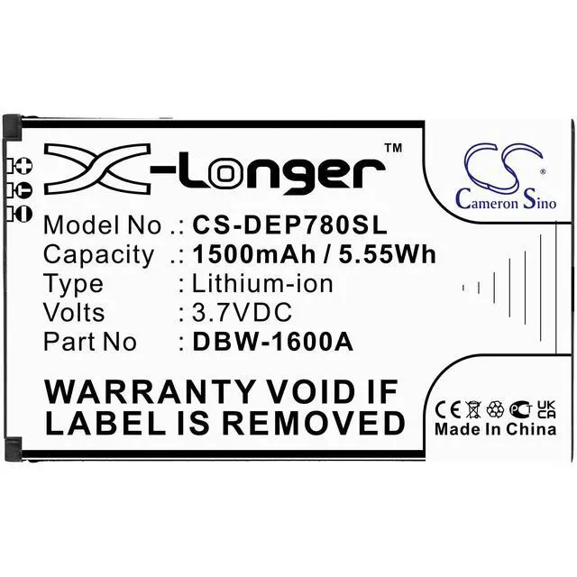 Alt view image 3 of 4 - CS Replacement Battery for Doro 730X,731X 4G,780X,780X IUP,7010,7011,7781,DFB-0320,Secure 730x, PN:DBW-1600A 1500mAh / 5.55Wh