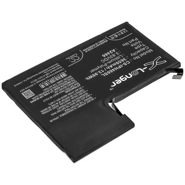 Alt view image 2 of 5 - CS Replacement Battery for Apple iPhone 12 Pro Max PN:A2466 3650mAh / 13.98Wh