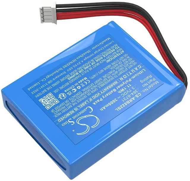 Alt view image 2 of 5 - CS Replacement Battery for ABB 364-6731,3BSC760019E1,AB12G,SB822 PN: 3000mAh / 11.1Wh