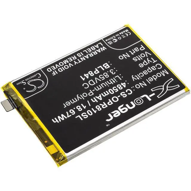 Alt view image 2 of 5 - CS Replacement Battery for Oppo Realme 8,Realme Q3,Realme Q3I,RMX3085 PN:BLP841 4850mAh / 18.67Wh
