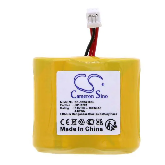 Alt view image 3 of 5 - CS Replacement Battery for Dorma XS-Pro-Zylinder,DOM ELS Pro,ENiQ,Guardian,ELS Pro,ELS Guardian,E PN:50111201 1600mAh / 4.8Wh
