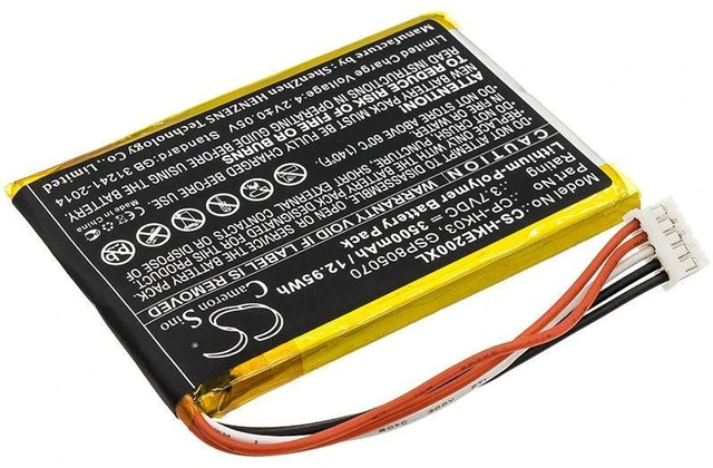 Alt view image 2 of 5 - CS Replacement Battery for Harman/Kardon Esquire 2 PN:CP-HK03,GSP805070 3500mAh / 12.95Wh