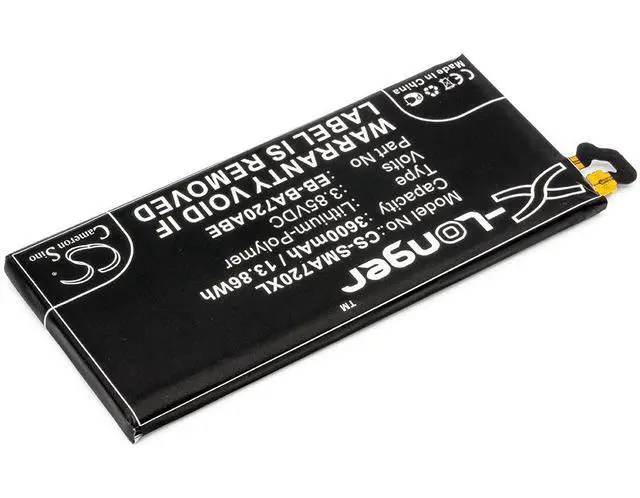 Alt view image 2 of 5 - CS Replacement Battery for Samsung Galaxy A7 2017,SM-A720F,SM-A720F/DS,SM-A720S,Galaxy A7 20 PN:EB-BA720ABE 3600mAh / 13.86Wh
