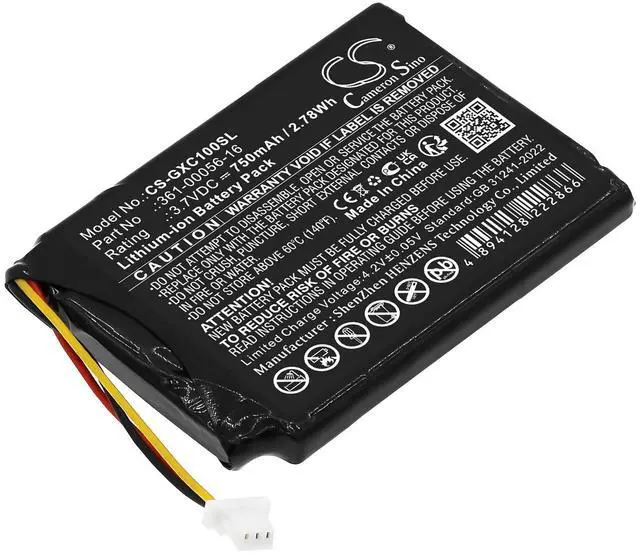 Main image of CS Replacement Battery for Garmin 0100261810,XERO C1 PRO Chronograph PN:361-00056-16 750mAh / 2.78Wh