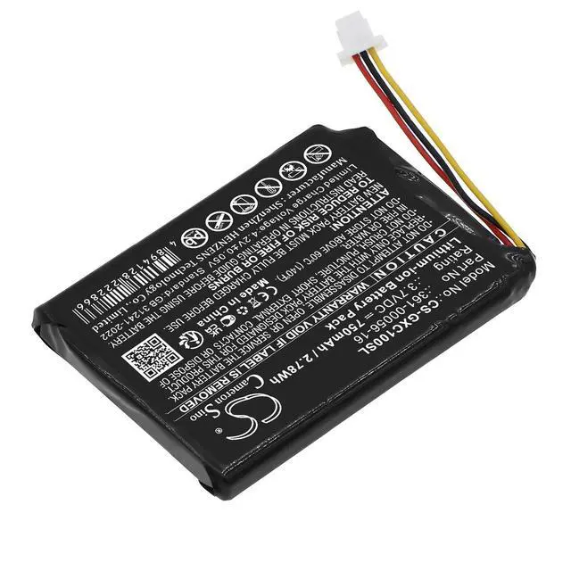 Alt view image 2 of 5 - CS Replacement Battery for Garmin 0100261810,XERO C1 PRO Chronograph PN:361-00056-16 750mAh / 2.78Wh
