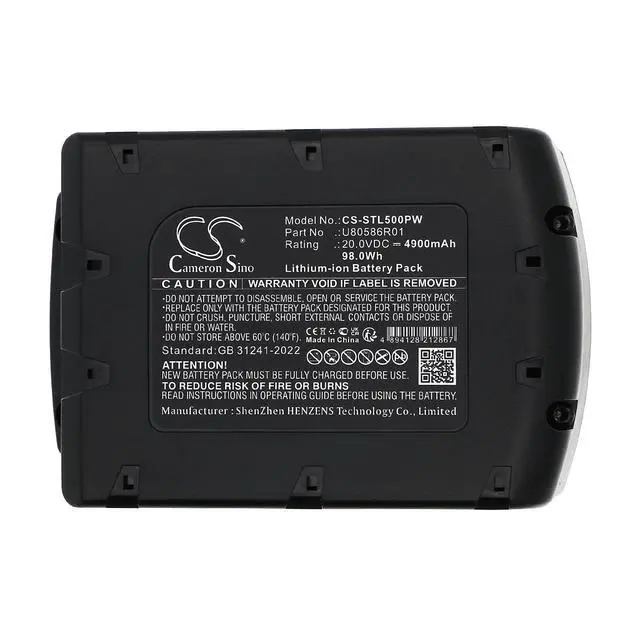 Alt view image 5 of 5 - CS Replacement Battery for Samuel STL-500 PN:U80586R01 4900mAh / 98Wh