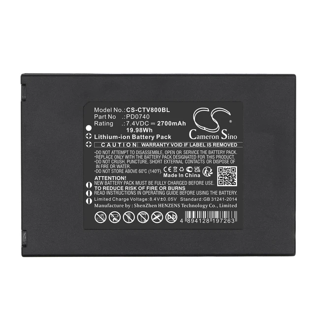 Alt view image 5 of 5 - CS Replacement Battery for Centerm V8,K9 PN:PD0740 2700mAh / 19.98Wh