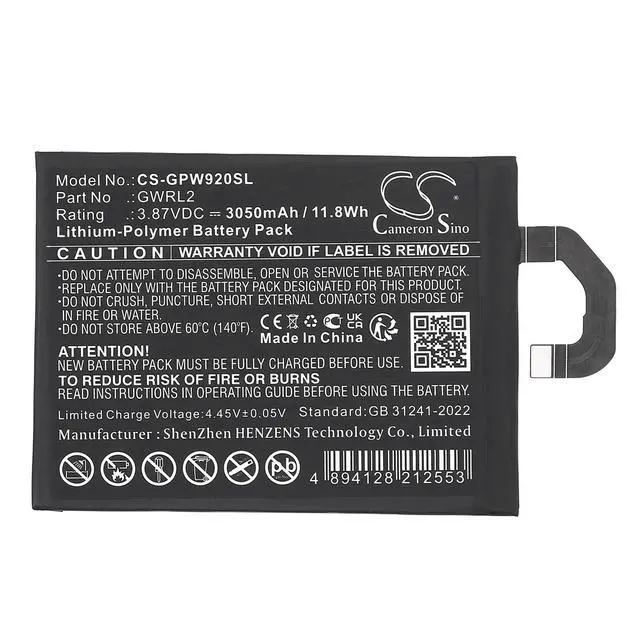 Alt view image 3 of 5 - CS Replacement Battery for Google GC15S,GGH2X,Pixel 9 Pro Fold PN:GWRL2 3050mAh / 11.8Wh