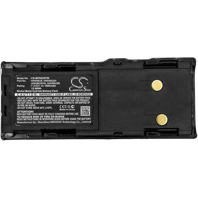 Alt view image 5 of 5 - CS Replacement Battery for Motorola CP250,CP450,CP450LS,GP300,GP308,GP600,GP88,GP88S,GT-2050,GT PN:HNN8133C 1800mAh / 12.96Wh