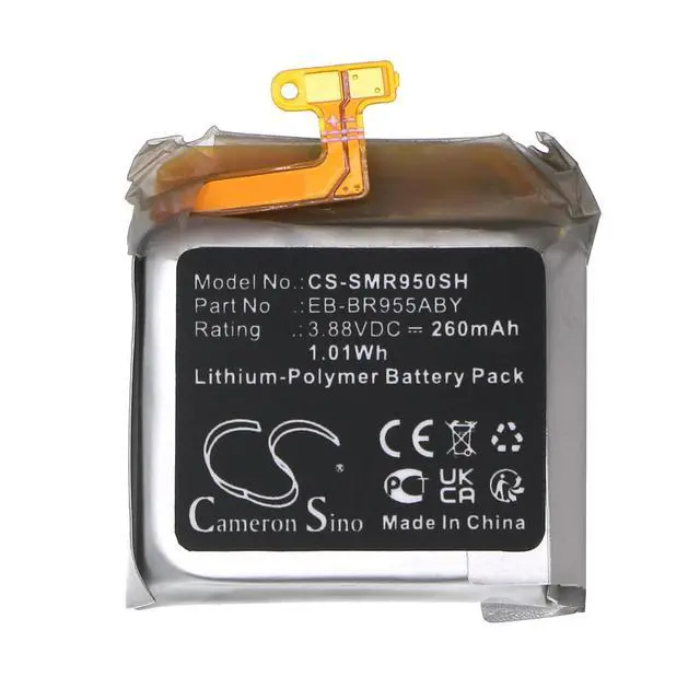 Alt view image 3 of 4 - CS Replacement Battery for Samsung Galaxy Watch 6 Classic 43mm,SM-R950,SM-R955 PN:GH43-05160A,EB-BR955ABY 260mAh / 1.01Wh
