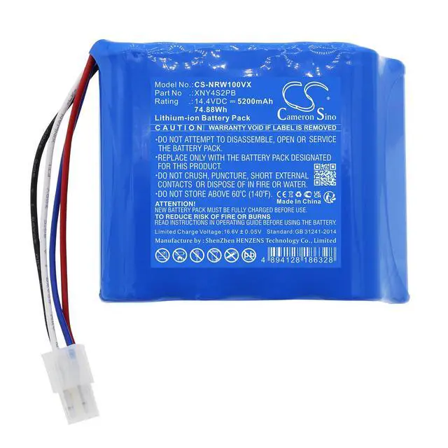 Alt view image 3 of 5 - CS Replacement Battery for NARWAL J1,J2,YJCC001,YJCC010,T10,YJCC007,YJCC003 PN:XNY4S2PB,C392-C1-4S2P,C392-C 5200mAh / 74.88Wh