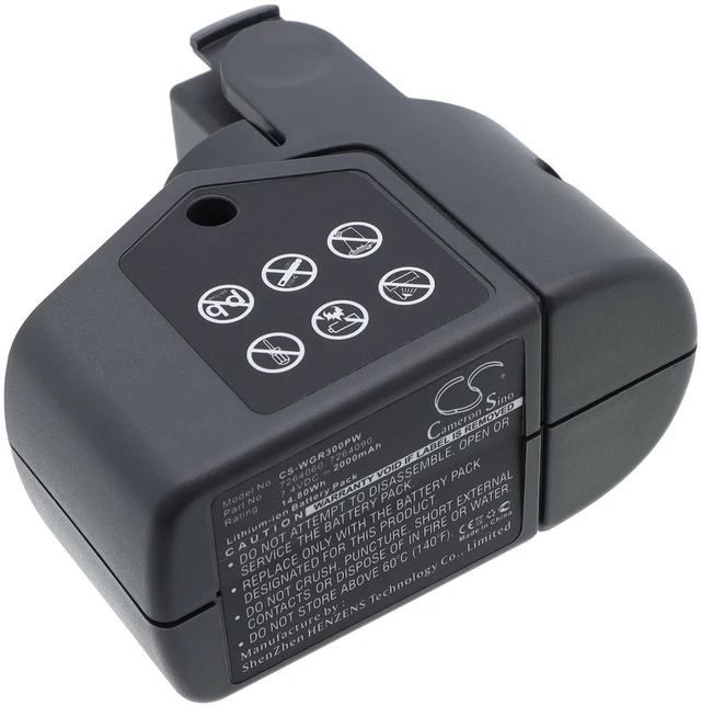 Alt view image 3 of 5 - CS Replacement Battery for Wolf Garten RR 3000,RR3000,Li-ion Power RR 3000 PN:Li-ion Power PACK 4,7264060,72 2000mAh / 14.8Wh