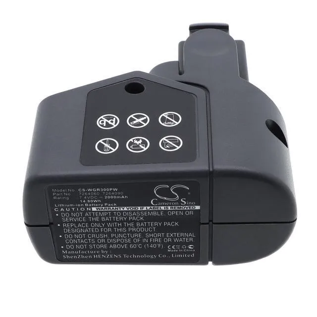 Alt view image 5 of 5 - CS Replacement Battery for Wolf Garten RR 3000,RR3000,Li-ion Power RR 3000 PN:Li-ion Power PACK 4,7264060,72 2000mAh / 14.8Wh