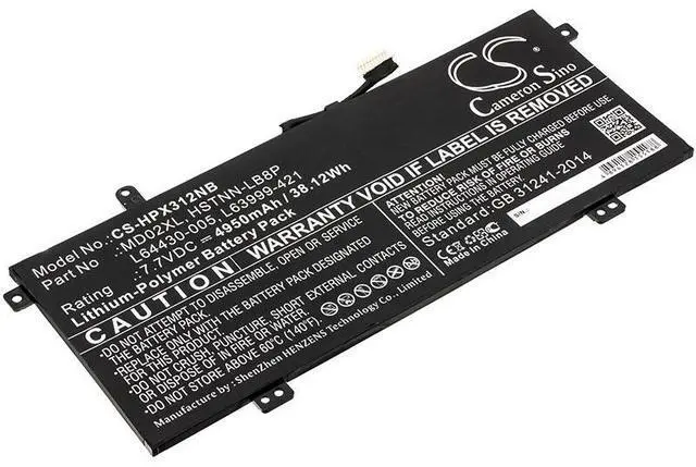Main image of CS Replacement Battery for HP Chromebook X360 12B-CA0000NG,Chromebook X360 12B-CA0000NS,Chrom PN:HSTNN-LB8P 4950mAh / 38.12Wh