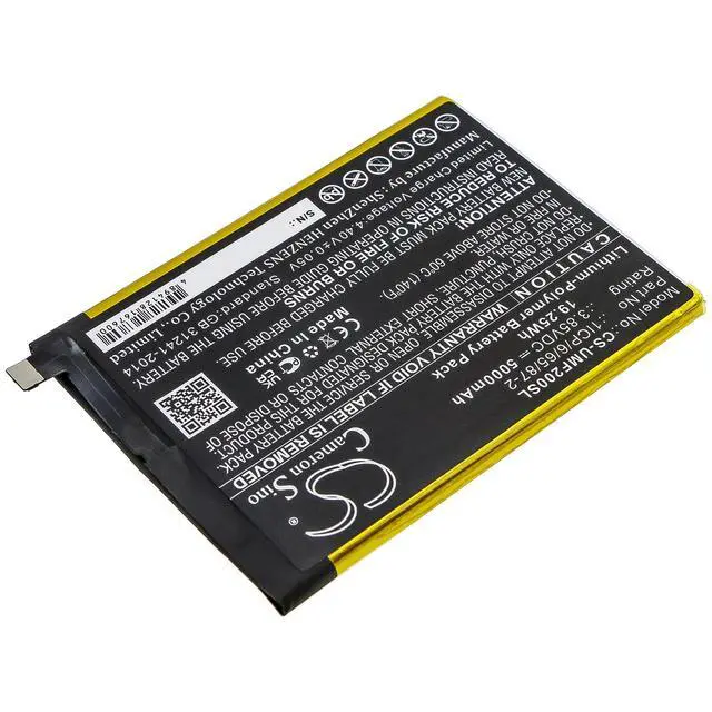 Alt view image 2 of 5 - CS Replacement Battery for UMI UMIDIGI F2 PN:1ICP/6/65/87-2 5000mAh / 19.25Wh