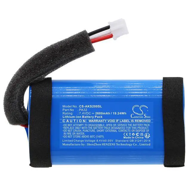 Alt view image 3 of 5 - CS Replacement Battery for Anker Soundcore Flare 1,Soundcore Flare 2,A3161,A3165 PN:PA32 2600mAh / 19.24Wh