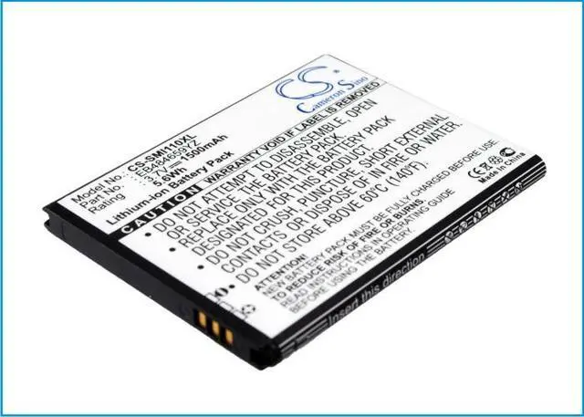 Alt view image 2 of 5 - CS Replacement Battery for Verizon SCH-i110,Illusion,Illusion i110,Galaxy S i500,SCHI110ZKV PN:EB484659YZ,EB 1500mAh / 5.55Wh