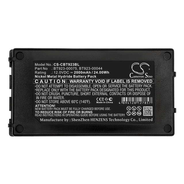 Alt view image 3 of 3 - CS Replacement Battery for Laird Cattron Theimeg Easy,Mini,TC100,TC200,TH-EC30,TH-EC40 PN:BT923-00075 2000mAh / 24Wh