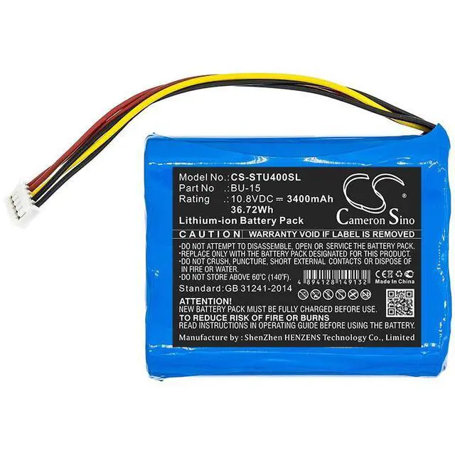 Alt view image 3 of 5 - CS Replacement Battery for Sumitomo T-400S,T400S PN:BU-15 3400mAh / 36.72Wh