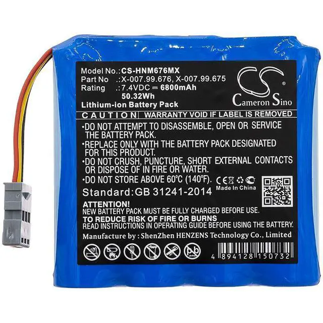 Alt view image 3 of 5 - CS Replacement Battery for Heine mPack,mPack LL PN:X-007.99.676,X-007.99.675,X-07.99.675,X-07.99.676 6800mAh / 50.32Wh