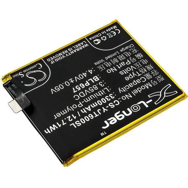 Alt view image 2 of 4 - CS Replacement Battery for OnePlus 6,6 Dual SIM,6 Dual SIM TD-LTE,6 Dual SIM Global,6 Dual SIM Gl PN:BLP657 3300mAh / 12.71Wh