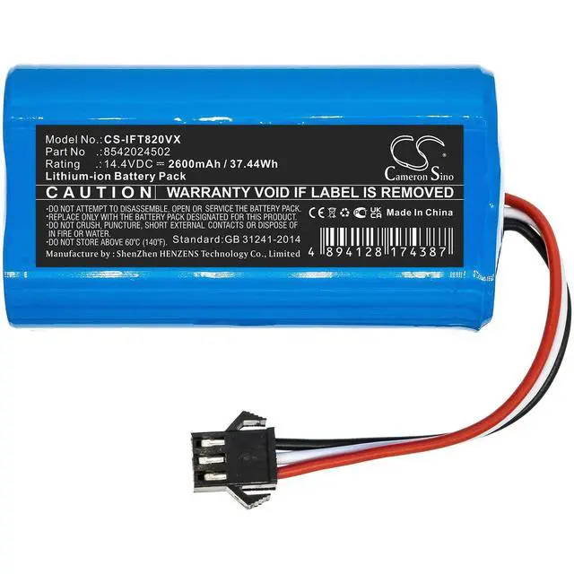Alt view image 3 of 5 - CS Replacement Battery for Deik,Infinuvo MT820 PN: 2600mAh / 37.44Wh