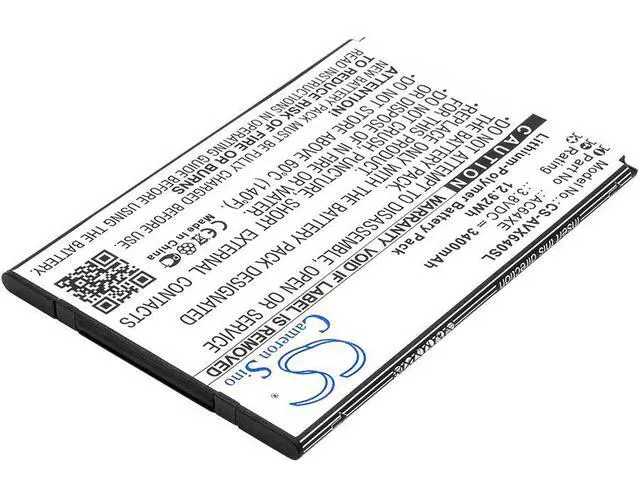 Alt view image 2 of 5 - CS Replacement Battery for Archos 64 Xenon PN:AC64XE 3400mAh / 12.92Wh