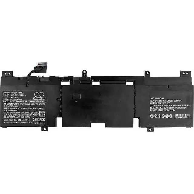 Alt view image 3 of 4 - CS Replacement Battery for Dell Alienware 13 R2,Alienware 13 R2 13.3",AW13R2-1678SLV,ALW13ER-1708S PN:N1WM4 3100mAh / 47.12Wh