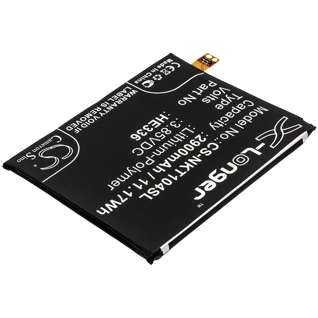 Alt view image 2 of 4 - CS Replacement Battery for Nokia Nokia 5,5 Dual SIM,5 Dual SIM TD-LTE,5 Dual SIM TD-LTE LATAM,HMD PN:HE336 2900mAh / 11.17Wh