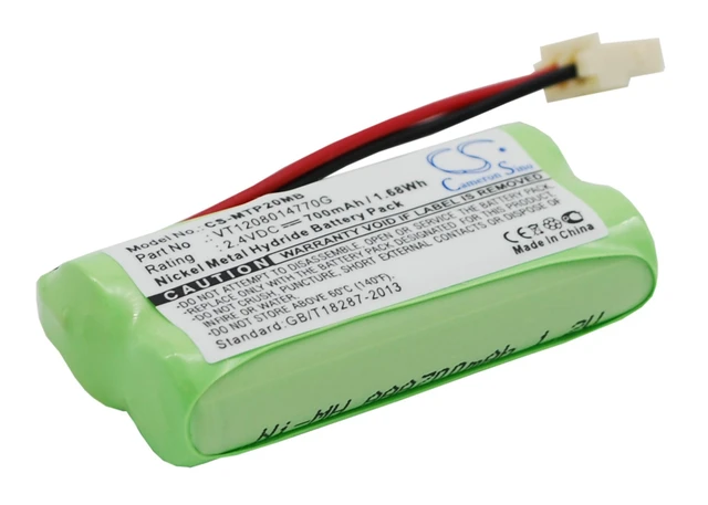 Alt view image 2 of 5 - CS Replacement Battery for Motorola MBP20,MBP161,MBP161TIMER PN:VT1208014770G 700mAh / 1.68Wh