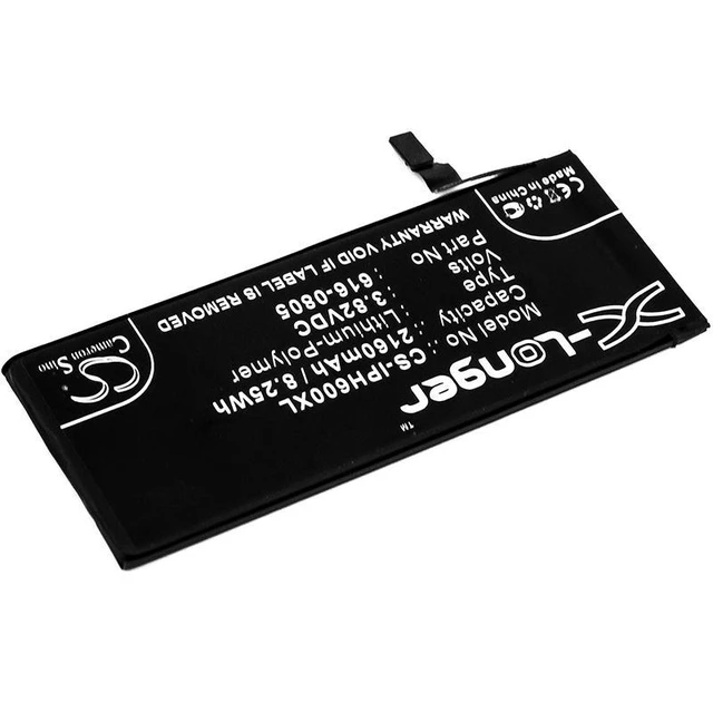Alt view image 2 of 4 - CS Replacement Battery for Apple iPhone 6,A1586,A1589,A1549 PN:616-0805,616-0806,616-0804,616-0809 2160mAh / 8.25Wh