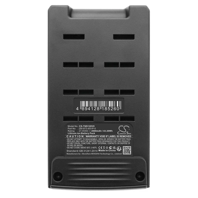 Alt view image 5 of 5 - CS Replacement Battery for Tineco Pure One S12,Pure One S12 Pro,S1,X1,T1,R1,P1 PN:ZB1873-6S1P-0,ZB1873-6S1P- 2000mAh / 43.2Wh