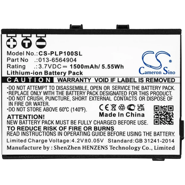 Alt view image 3 of 4 - CS Replacement Battery for Plextalk PTP1,Pocket Daisy Player PTP1 PN:013-6564904 1500mAh / 5.55Wh