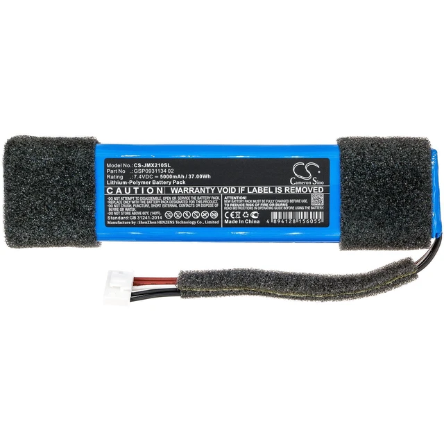 Alt view image 3 of 5 - CS Replacement Battery for JBL Xtreme Splashproof PN:GSP0931134 02 5000mAh / 37Wh