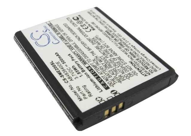 Alt view image 2 of 5 - CS Replacement Battery for Samsung SGH-E200,SGH-E208,SCH-S259,SGH-J150,E200 Eco PN:AB483640DE,AB483640DU,AB48 500mAh / 1.85Wh