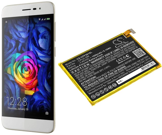 Alt view image 5 of 5 - CS Replacement Battery for Coolpad Torino S,E561 PN:CPLD-396 1600mAh / 6.16Wh
