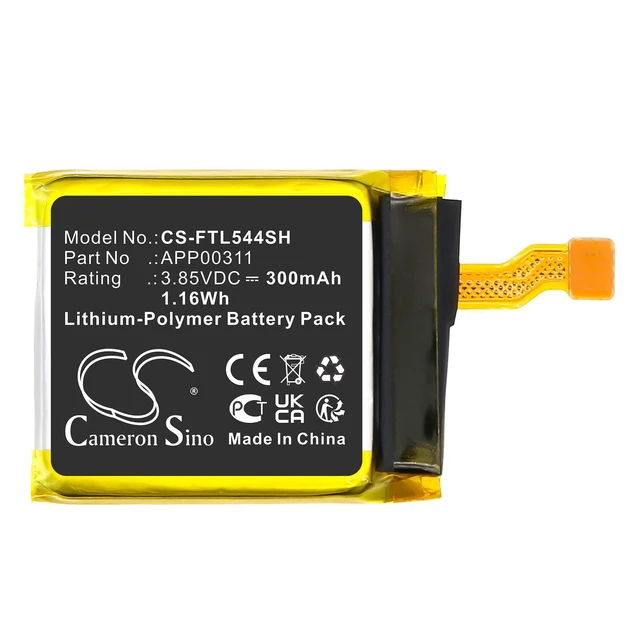 Alt view image 3 of 5 - CS Replacement Battery for Fossil DW11F,Gen 5E 44mm PN:APP00311 300mAh / 1.16Wh