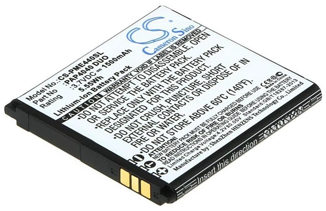 Main image of CS Replacement Battery for Prestigio MultiPhone 4040 Duo PN:PAP4040 DUO 1500mAh / 5.55Wh