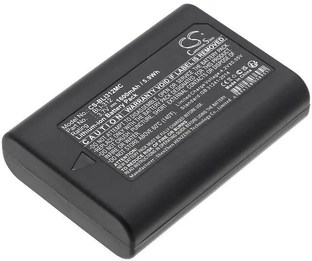 Alt view image 6 of 6 - Camera Battery for Leica BM8, M8, M9-P, M9-M, BLI-312  3.70V 1600mAh / 5.92Wh