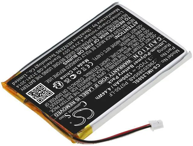 Alt view image 2 of 4 - Battery for Ingenico Link 2500, 296203895AB, P0750-LF  3.70V 1200mAh / 4.44Wh